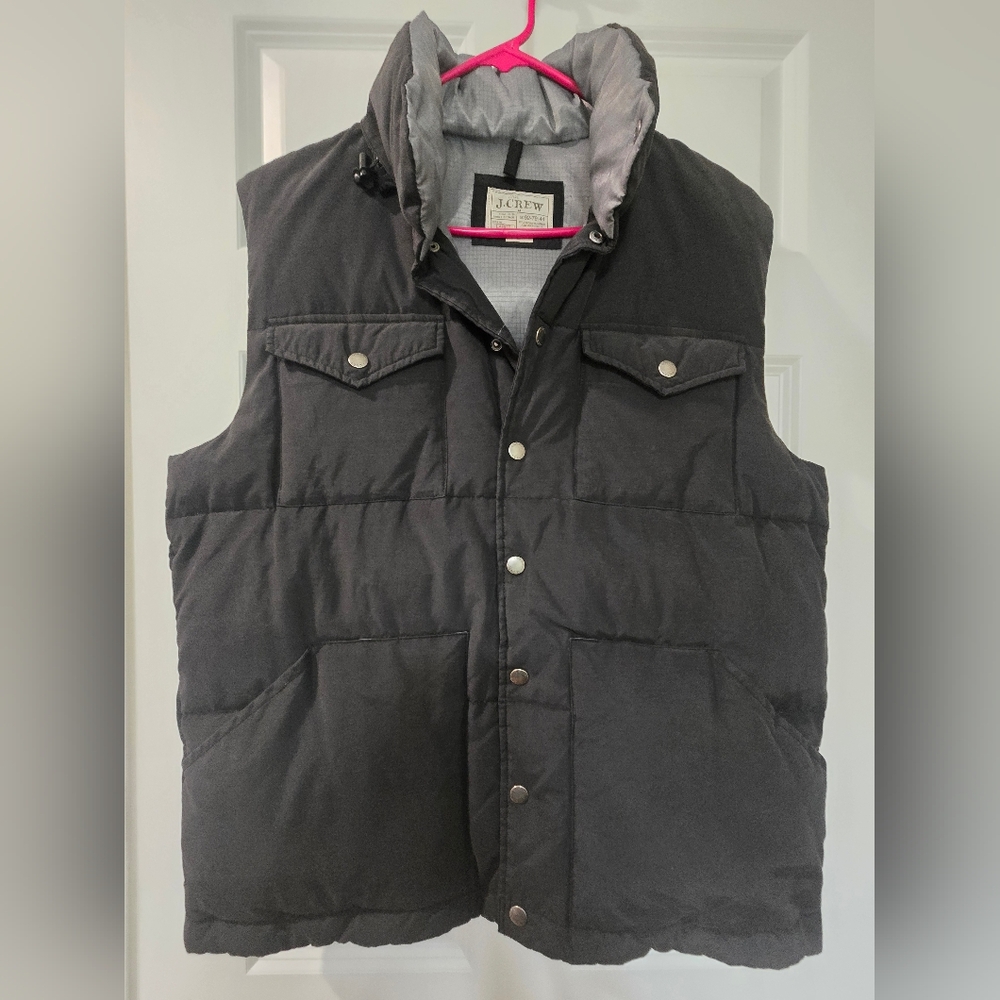 J. Crew Men's Black Puffer Vest